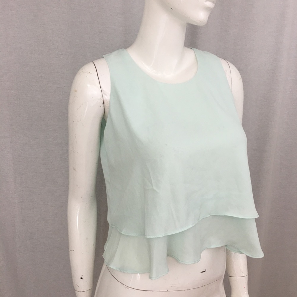 Sz XS Metaphor Sleeveless Ruffle Layer Blouse Top - Picture 5 of 8